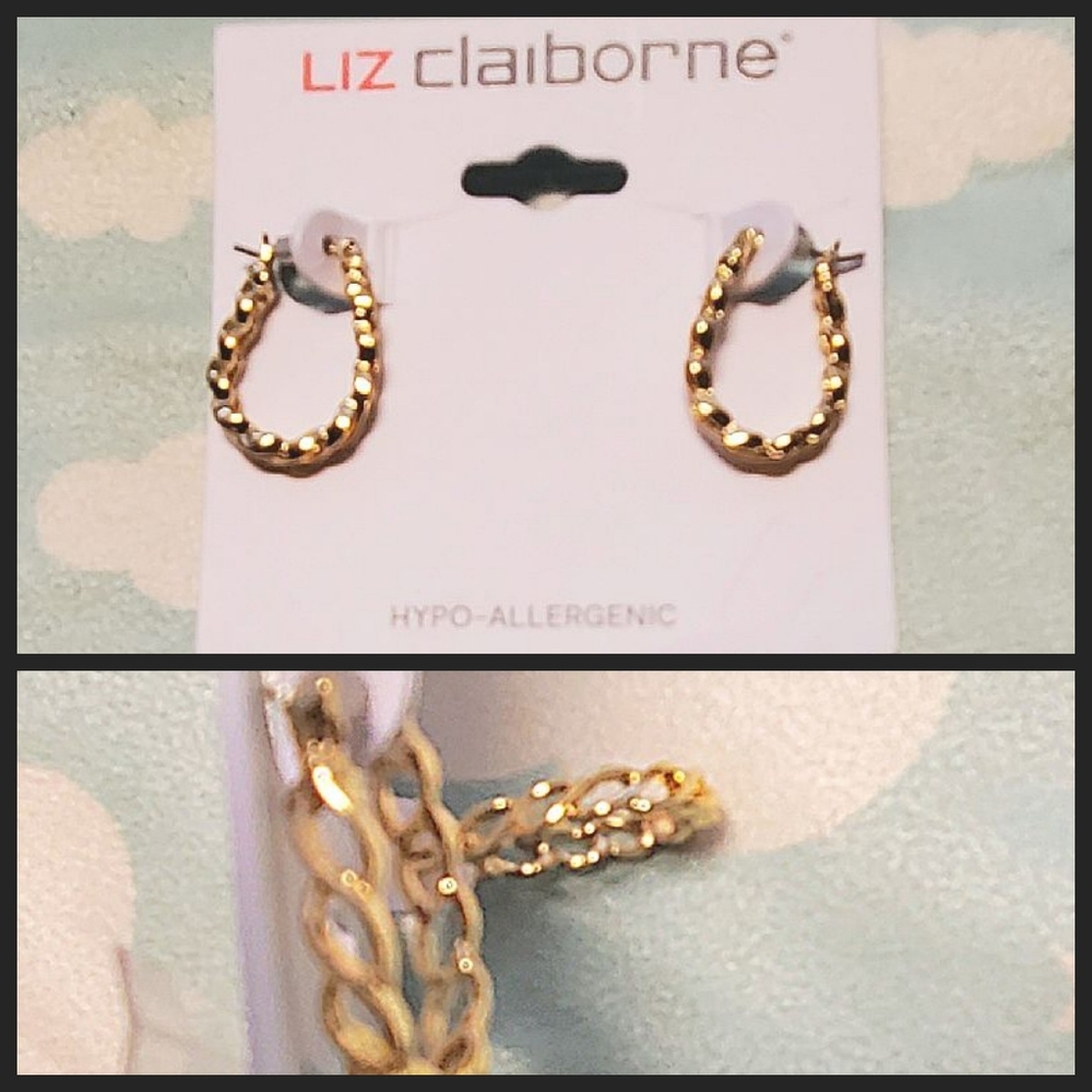NWT LIZ CLAIBORNE HOOP EARRINGS